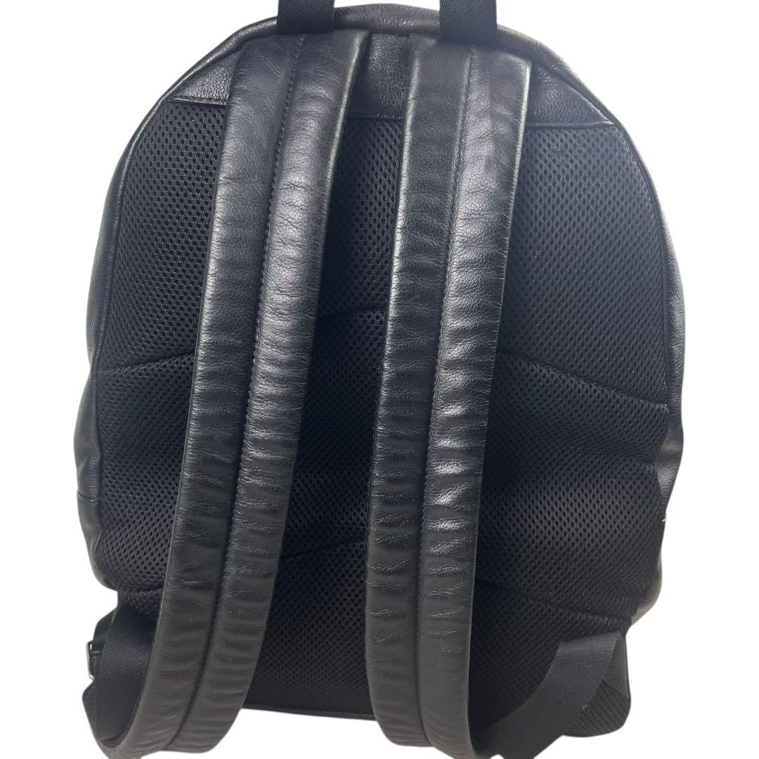 COACH コーチ レザー リュック ブラック 大容量 ロゴ A4 PC 収納