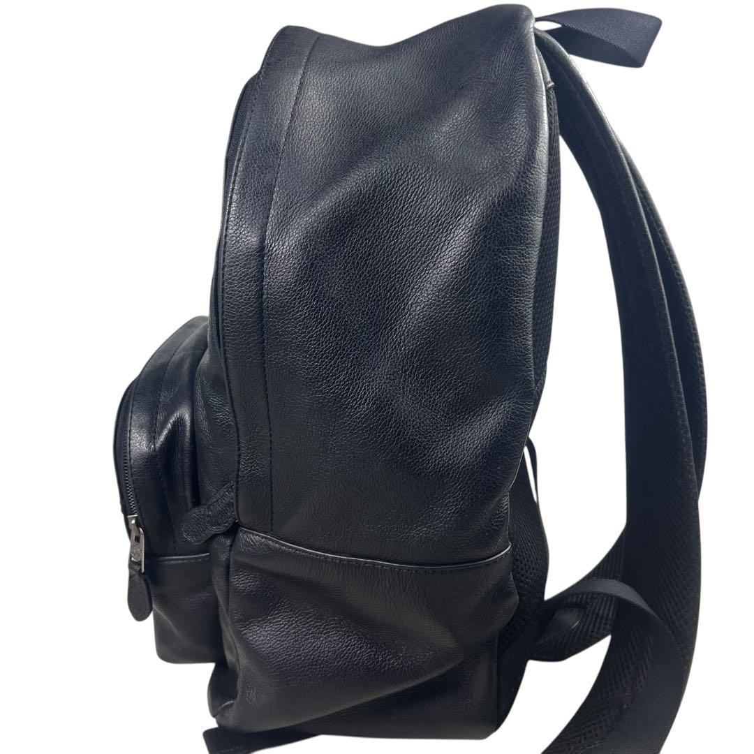 COACH コーチ レザー リュック ブラック 大容量 ロゴ A4 PC 収納