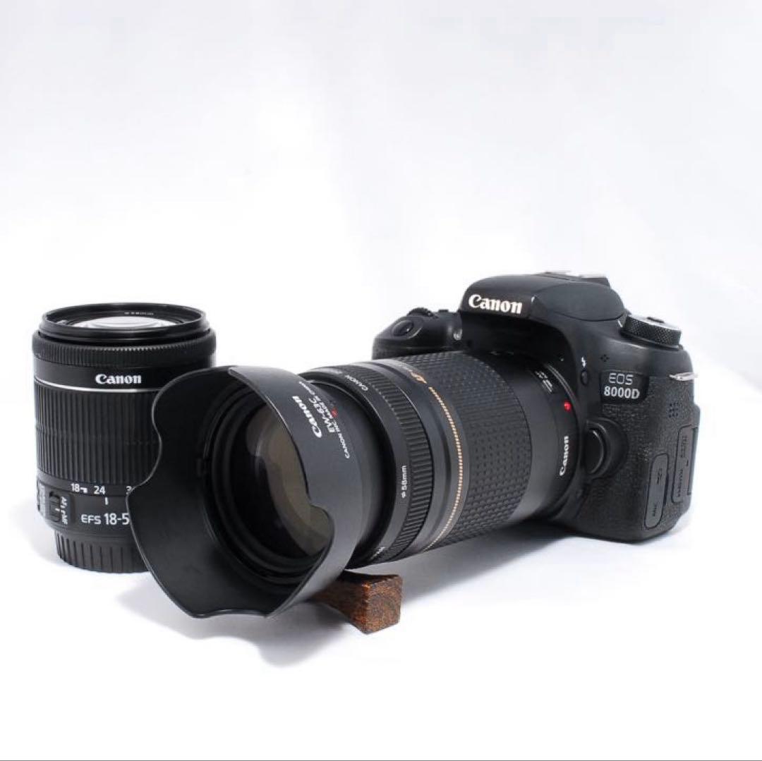 ダブルレンズセット❤️Canon EOS 8000D❤️Wi-Fi搭載一眼レフカメラ