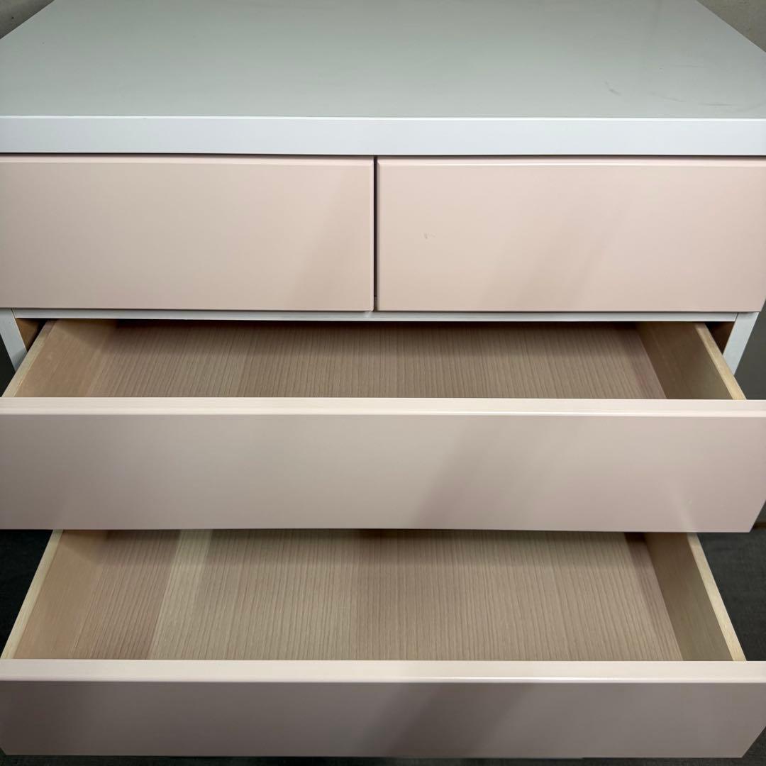 【745】木製チェスト 6段 ピンク