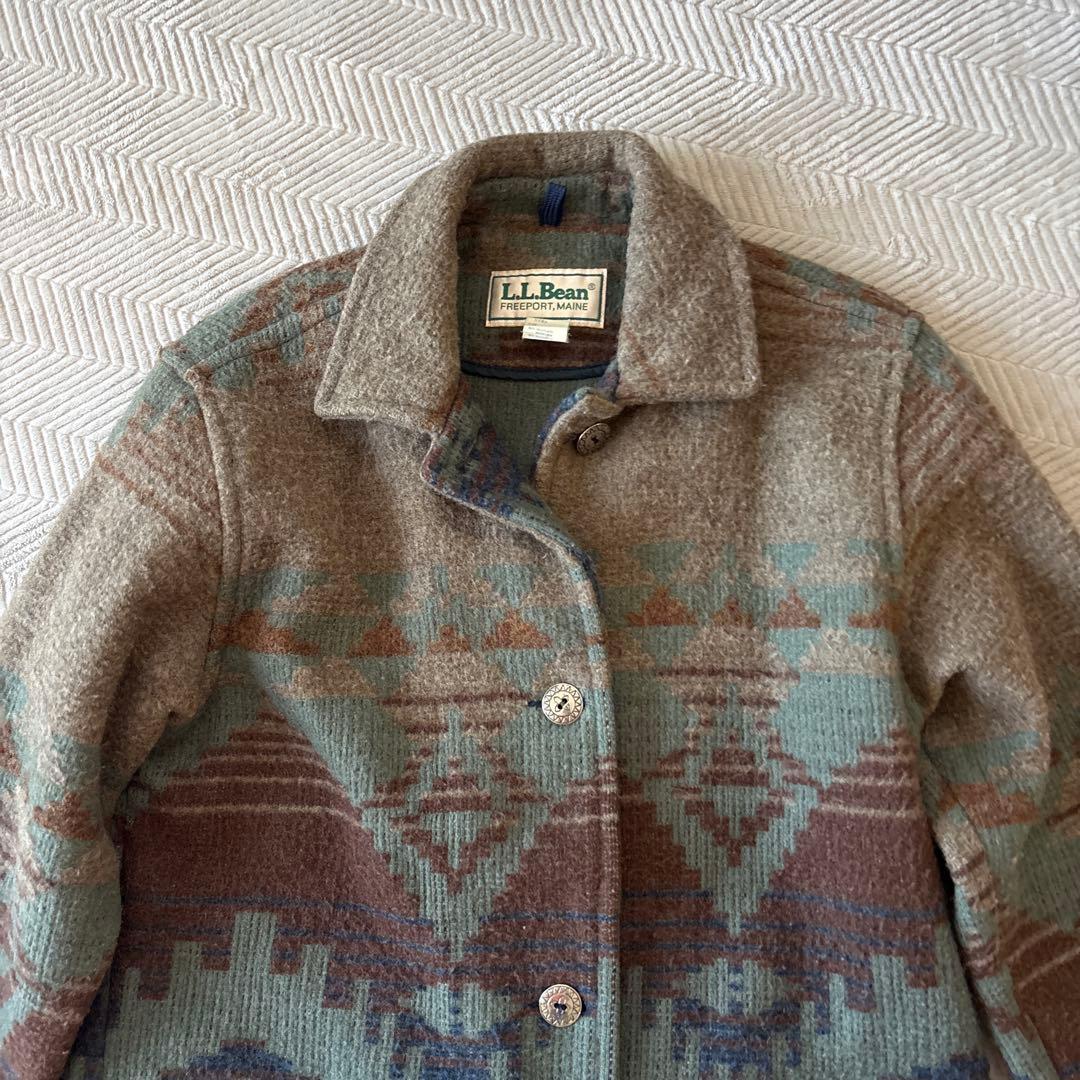 Wataru MiiウールジャケットL ネイティブ柄　銀B