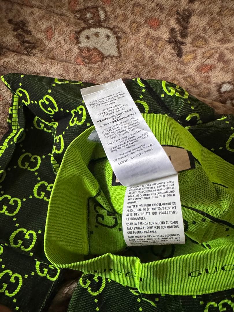 GUCCI GGロゴ グリーン レギンス Lサイズ