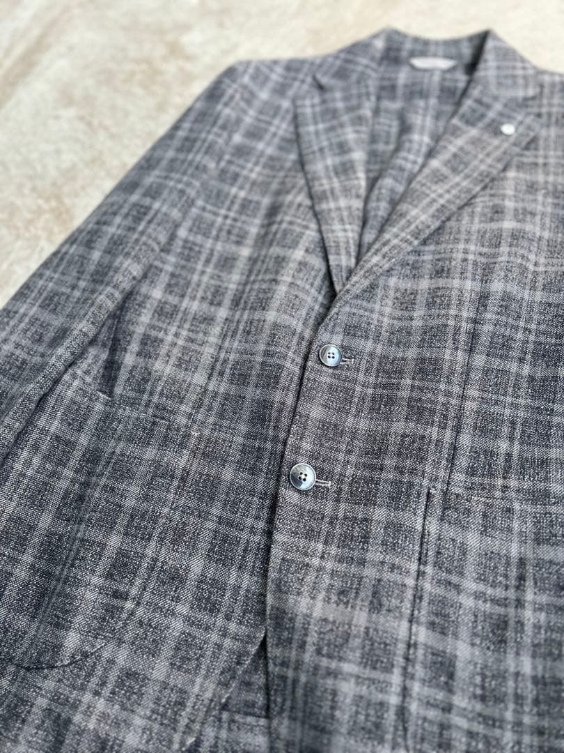 【美品】L.B.M.1911チェック柄 チャコール 50R（L）