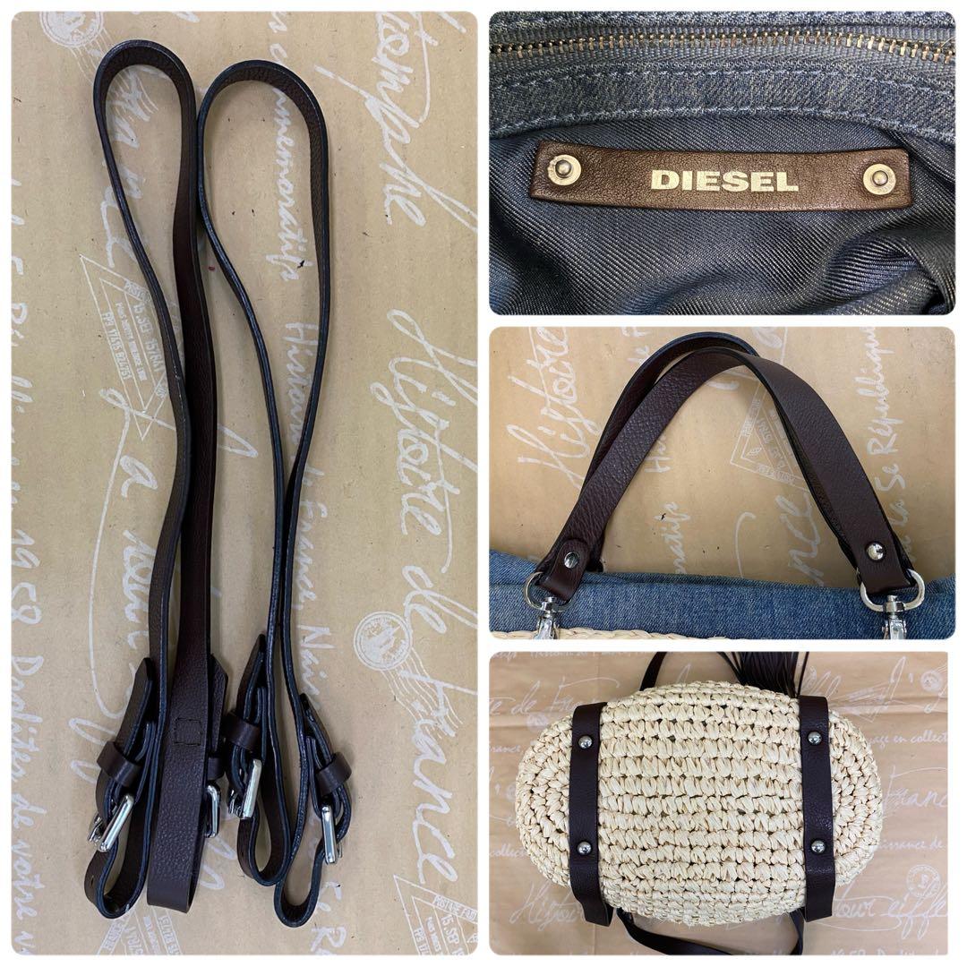 ディーゼル ハンド カゴバッグ デニム 巾着 旅行 ショルダー FT112