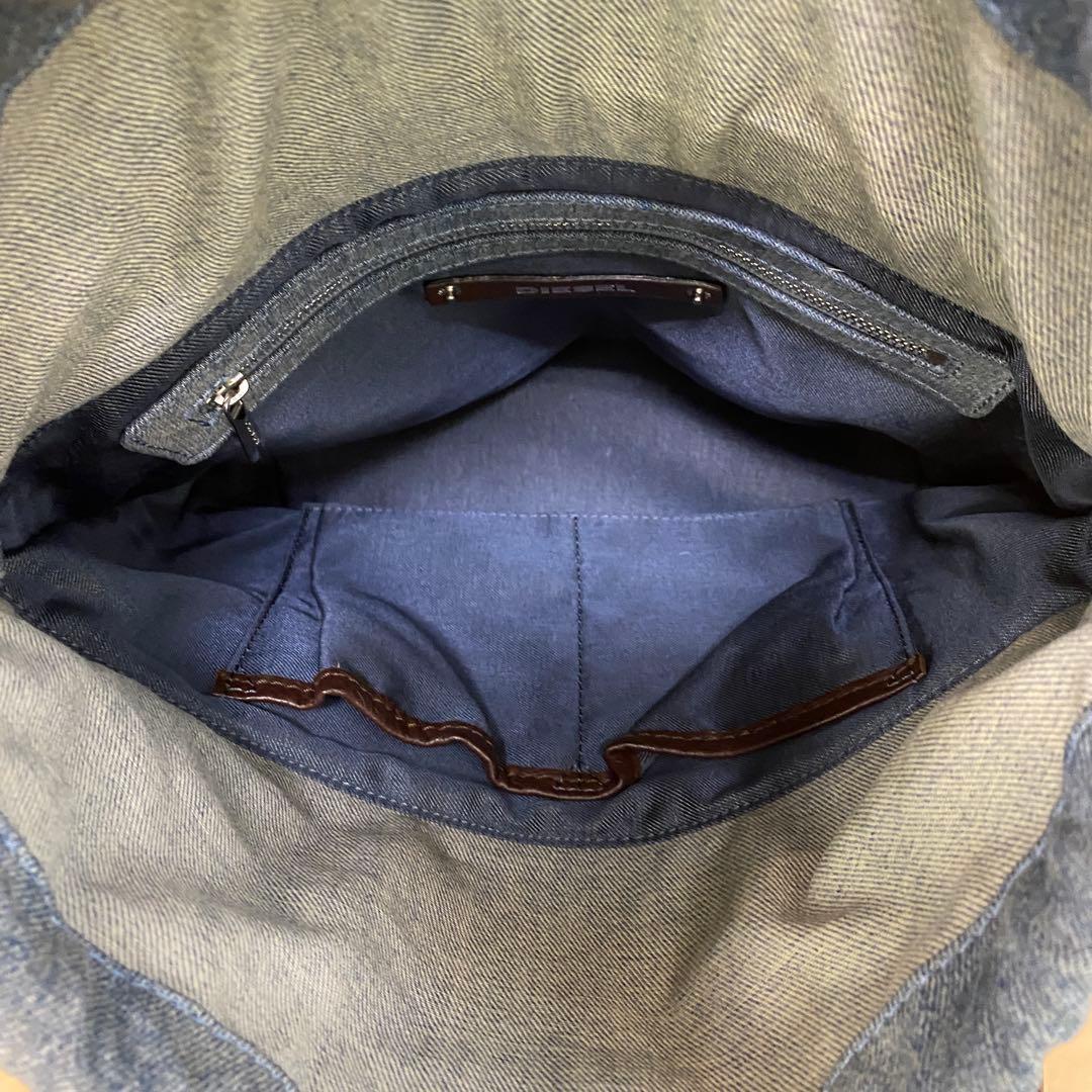 ディーゼル ハンド カゴバッグ デニム 巾着 旅行 ショルダー FT112