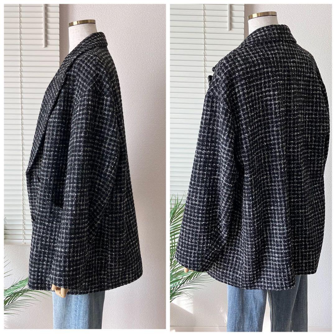 【美品】FRAMeWORK ツィードダブルブレストジャケット コート