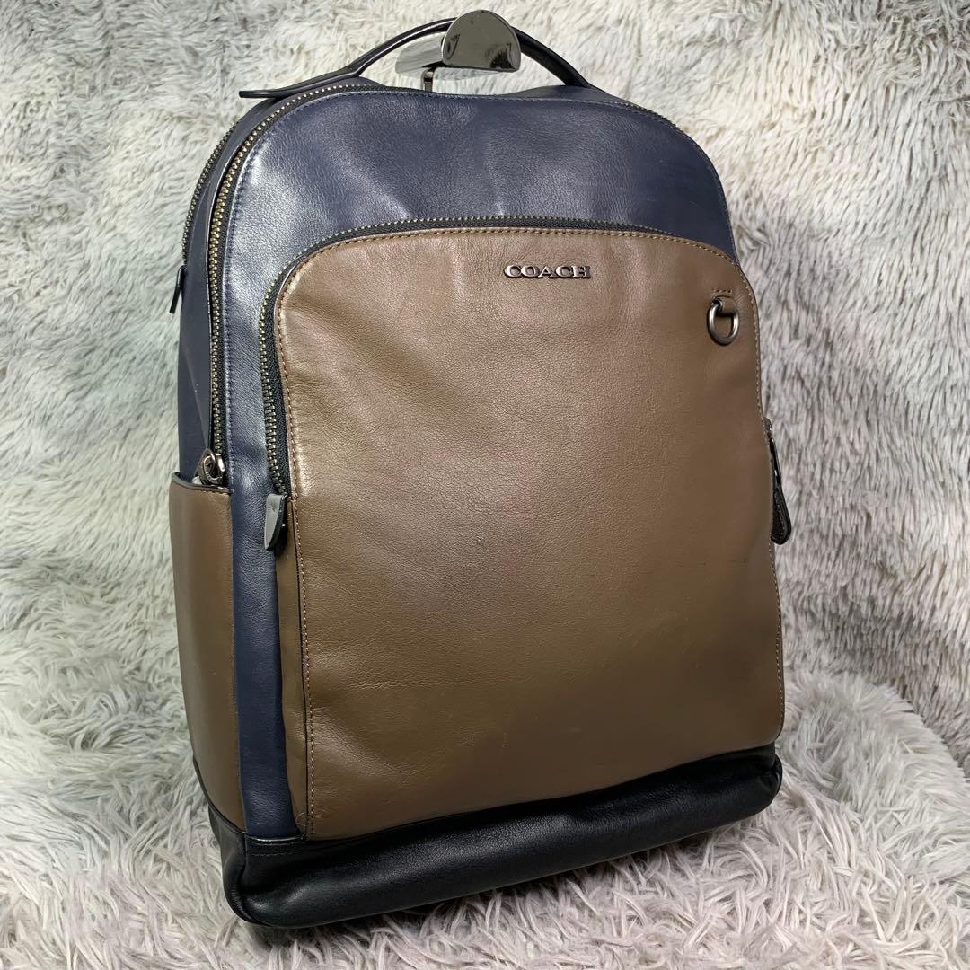 極美品 COACH コーチ グラハム リュック バッグパック デイパック レザー