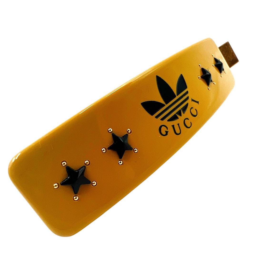 【良品】GUCCI adidas コラボ ヘアクリップ バレッタ アクセサリー