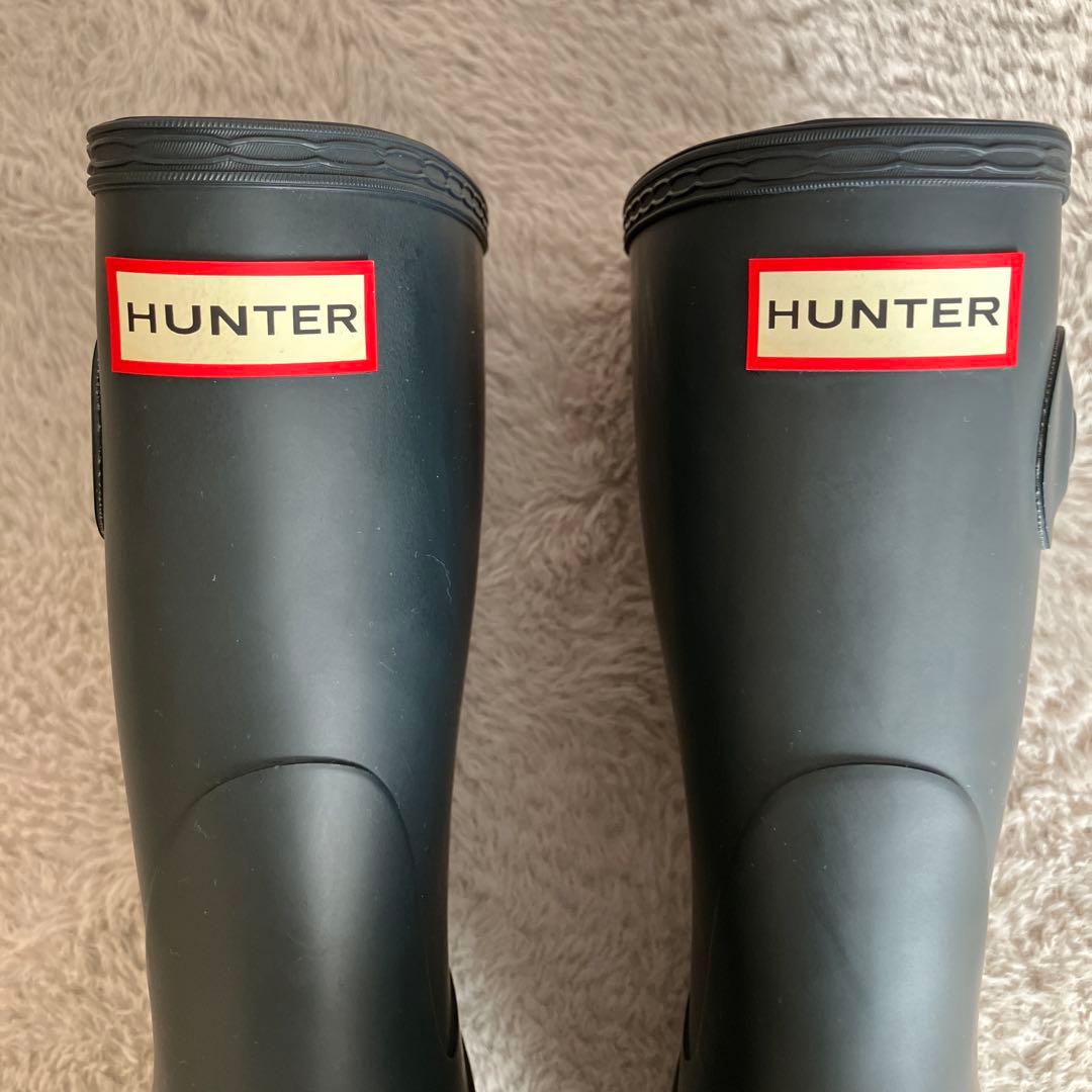 梅雨前の今がチャンス！！Hunterレインブーツ25cm（レディース）極美品！！