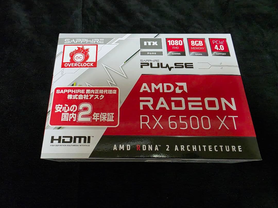 グラフィックボード・グラボ・ビデオカード Sapphire AMD Radeon RX 6500 XT 8GB