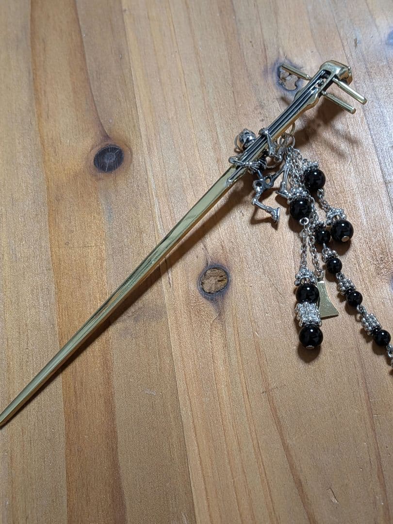 かんざし屋wargo「煙管簪-蜻蛉-＆三味線髑髏一本簪」