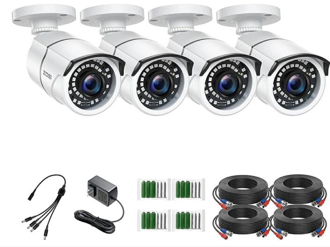 破格! ＺＯＳＩ防犯カメラシステム　230万画素　ほぼ新品
