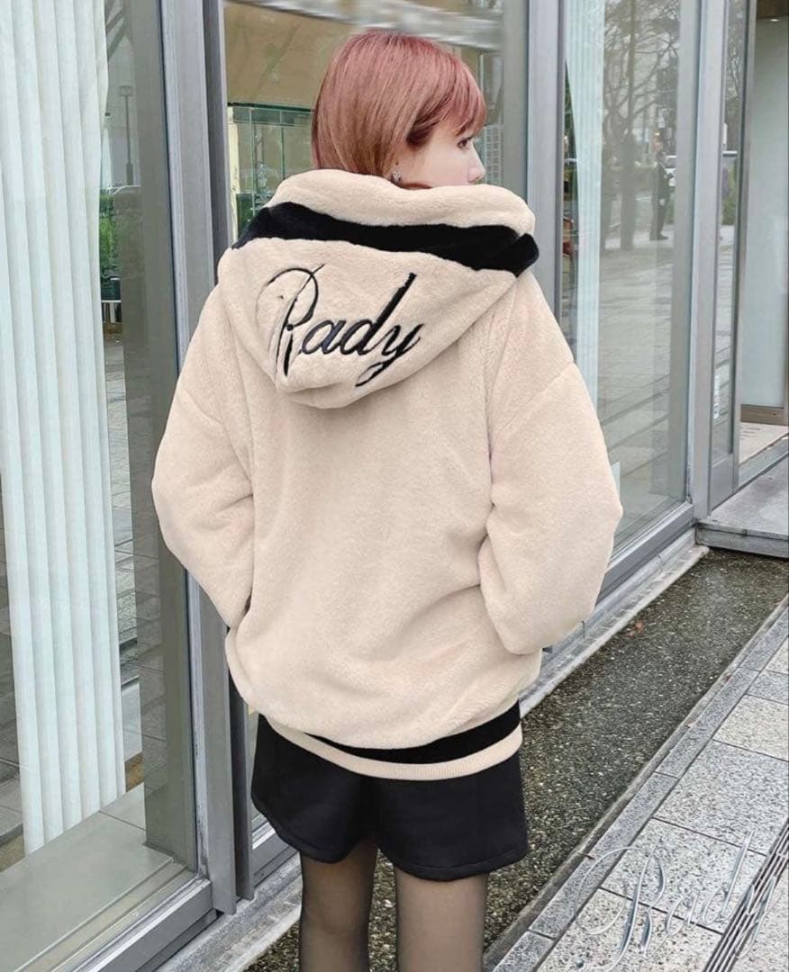 【茶】Rady ファーブルゾン ベージュ M