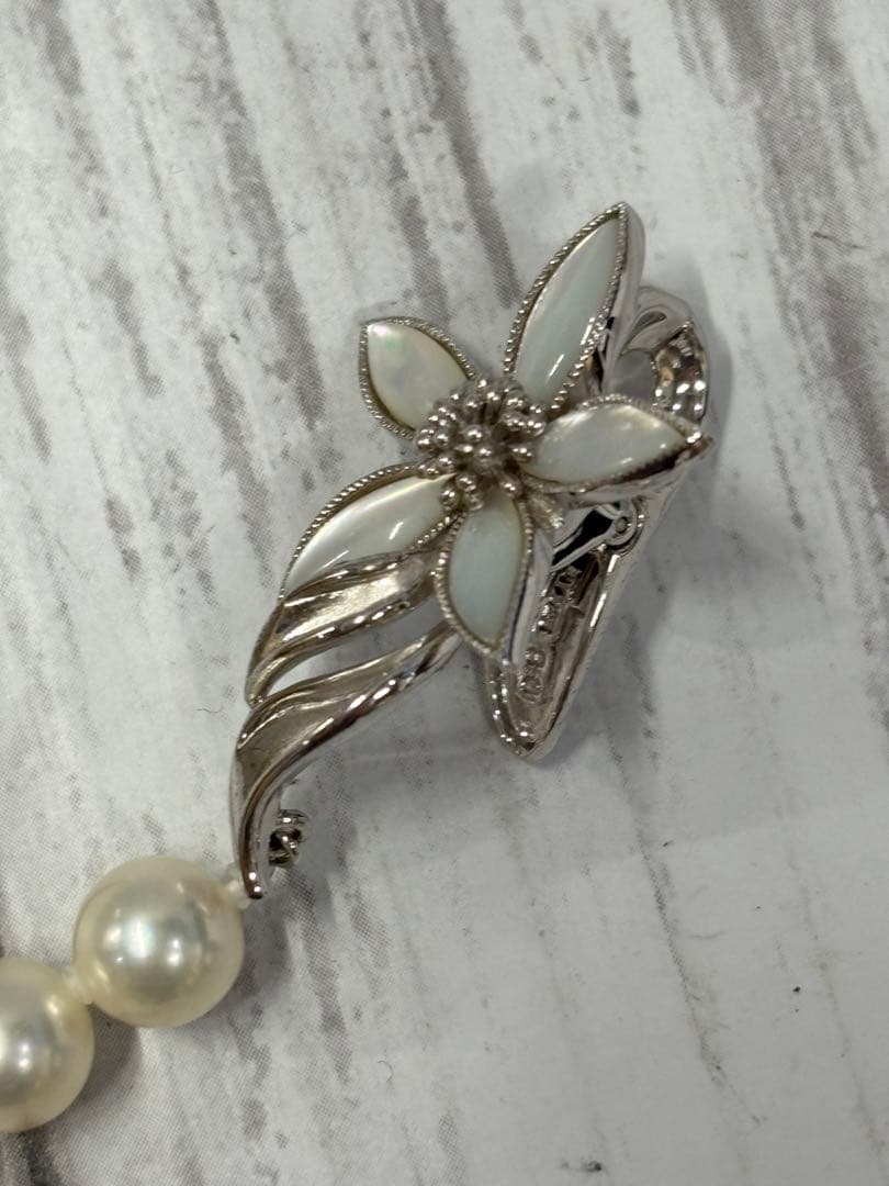 アコヤ養殖真珠　パールネックレス　7.5−8mm ラウンドシェイプ　鑑別書付き