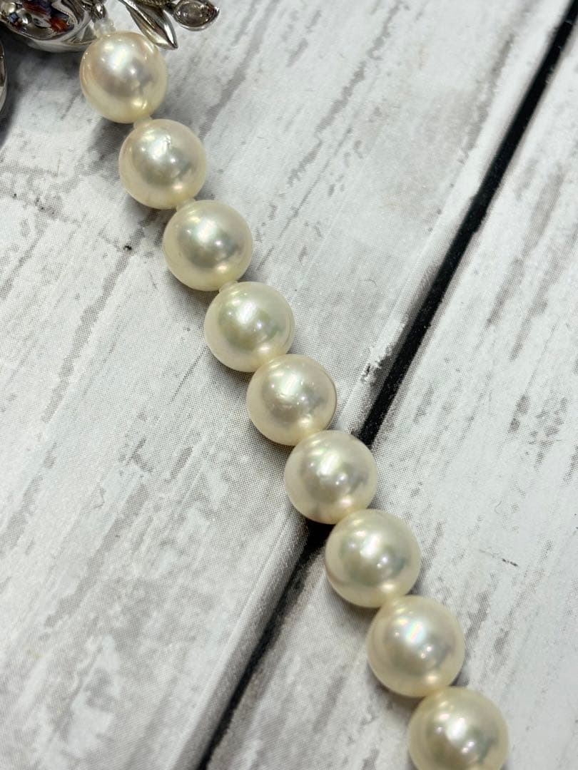 アコヤ養殖真珠　パールネックレス　7.5−8mm ラウンドシェイプ　鑑別書付き