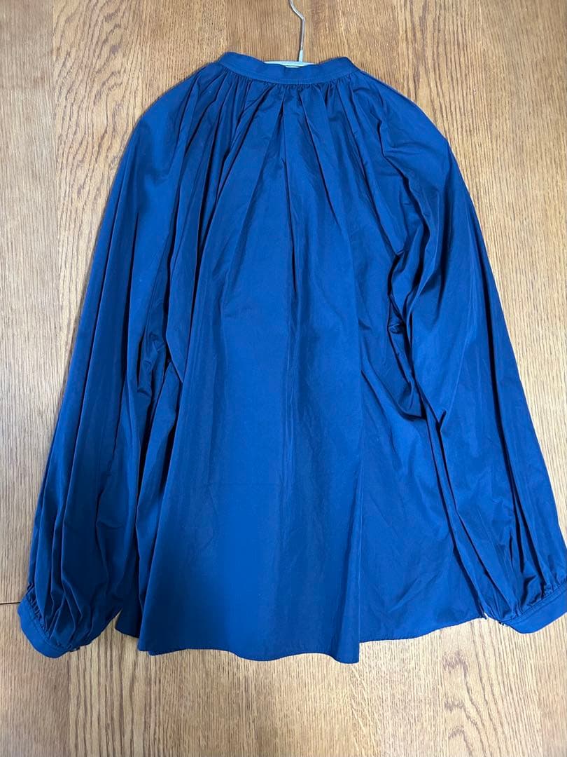 【美品】CABaN ハイカウントブロードギャザーブラウス