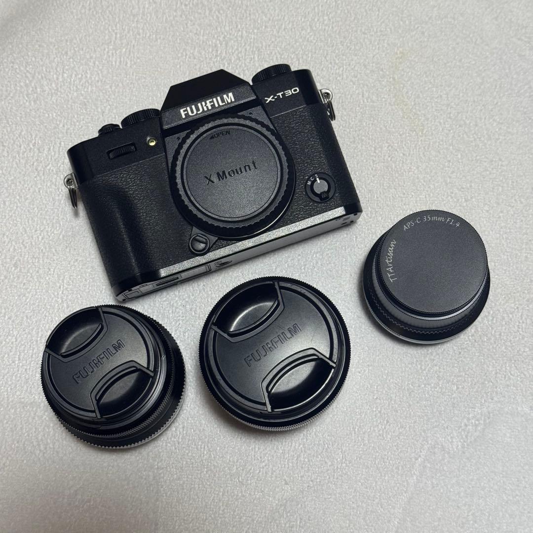 FUJIFILM XT30 ズームレンズ 単焦点レンズ2本セット　箱あり