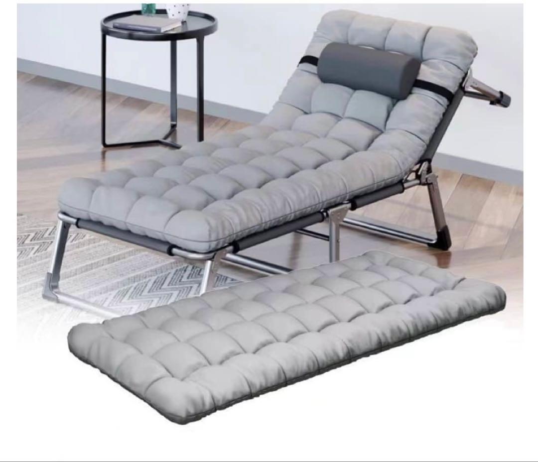 簡易ベッド 折り畳みベッド ソファーベッド シングル コンパクト グレー