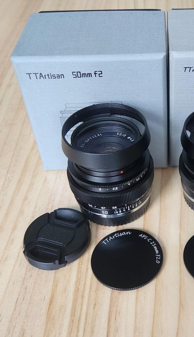 TTArtisan 50mm f2 とPERGEAR 12mm f2 Xマウント