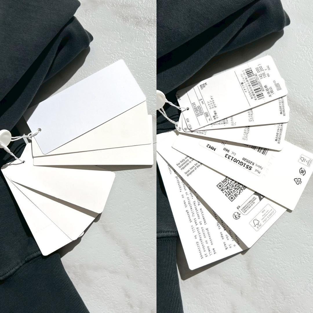 24aw　未使用　メゾンマルジェラ　クロップドフーディ　ロゴ刺繍　トロンプルイユ