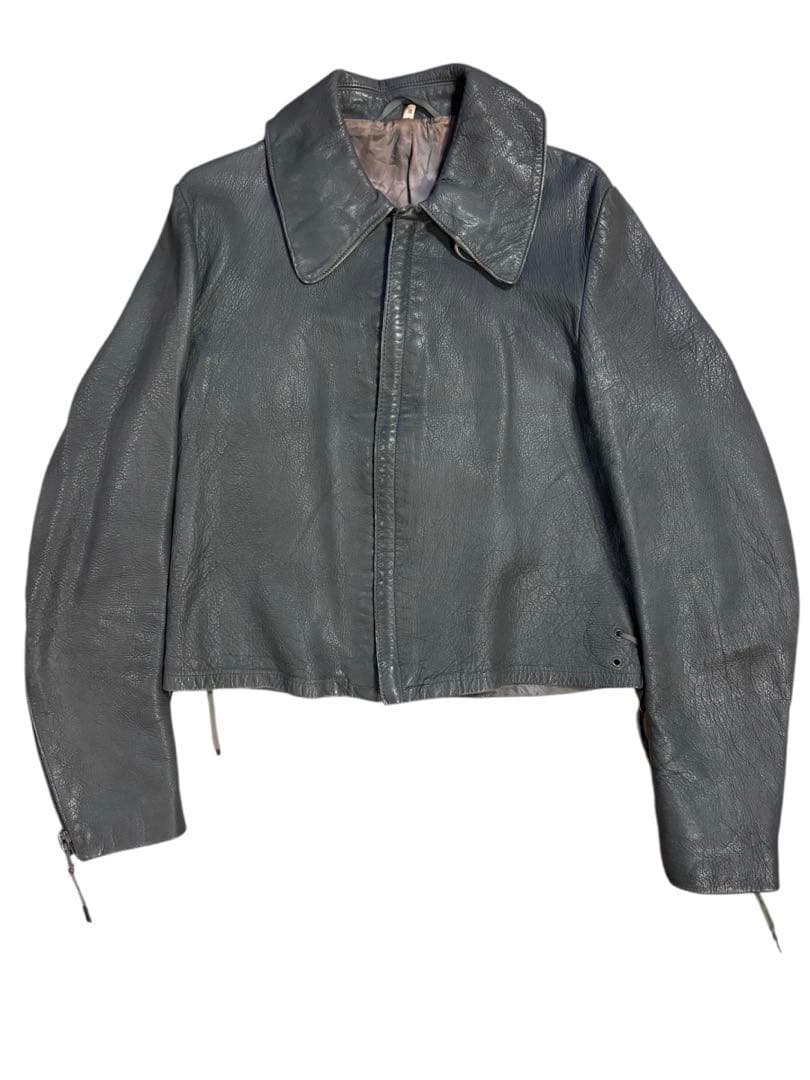 ドイツ軍　サブマリン レザージャケット ショート丈 ヴィンテージ 古着 牛革