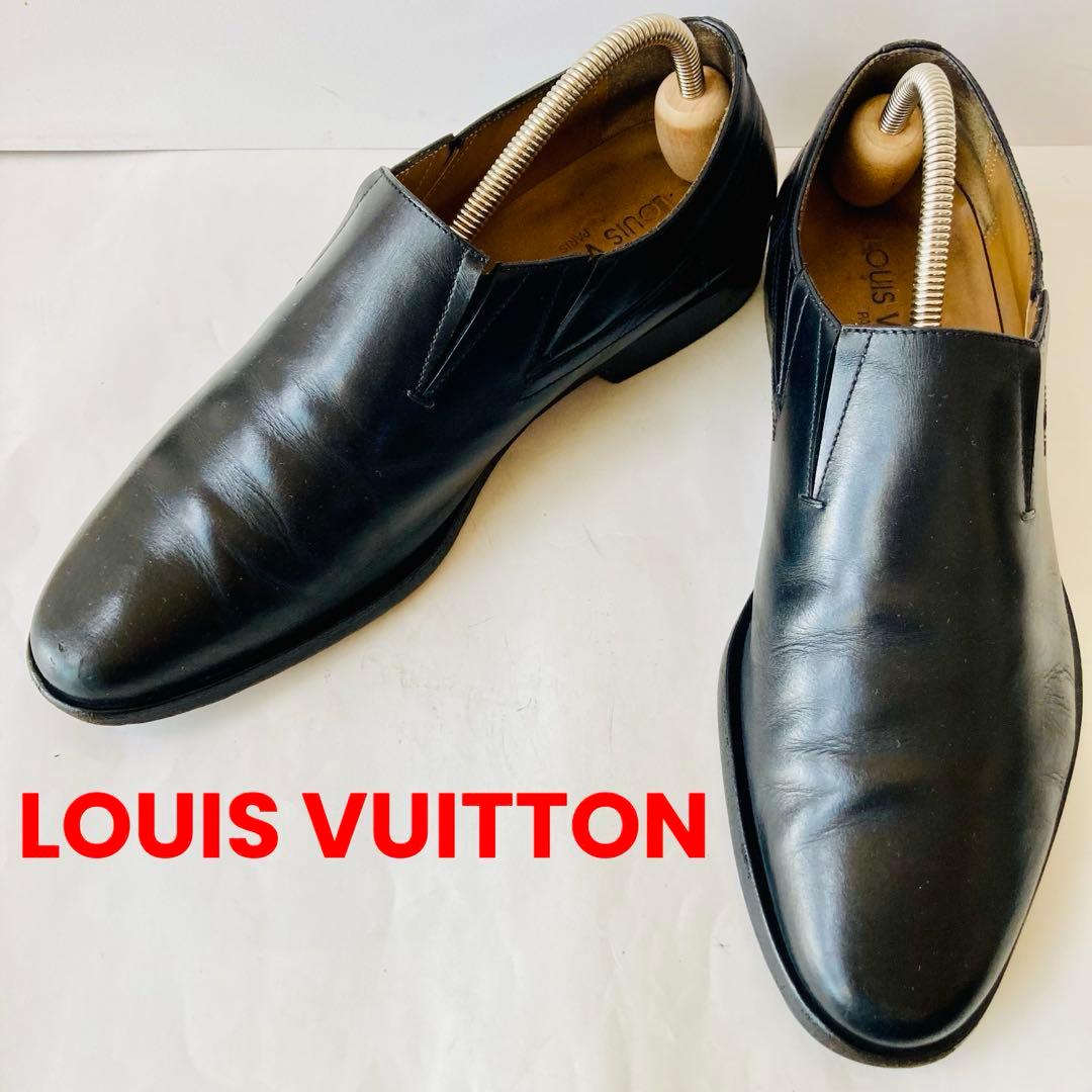 ルイ ヴィトン 黒 ローファー 25cm 除菌・消臭済み