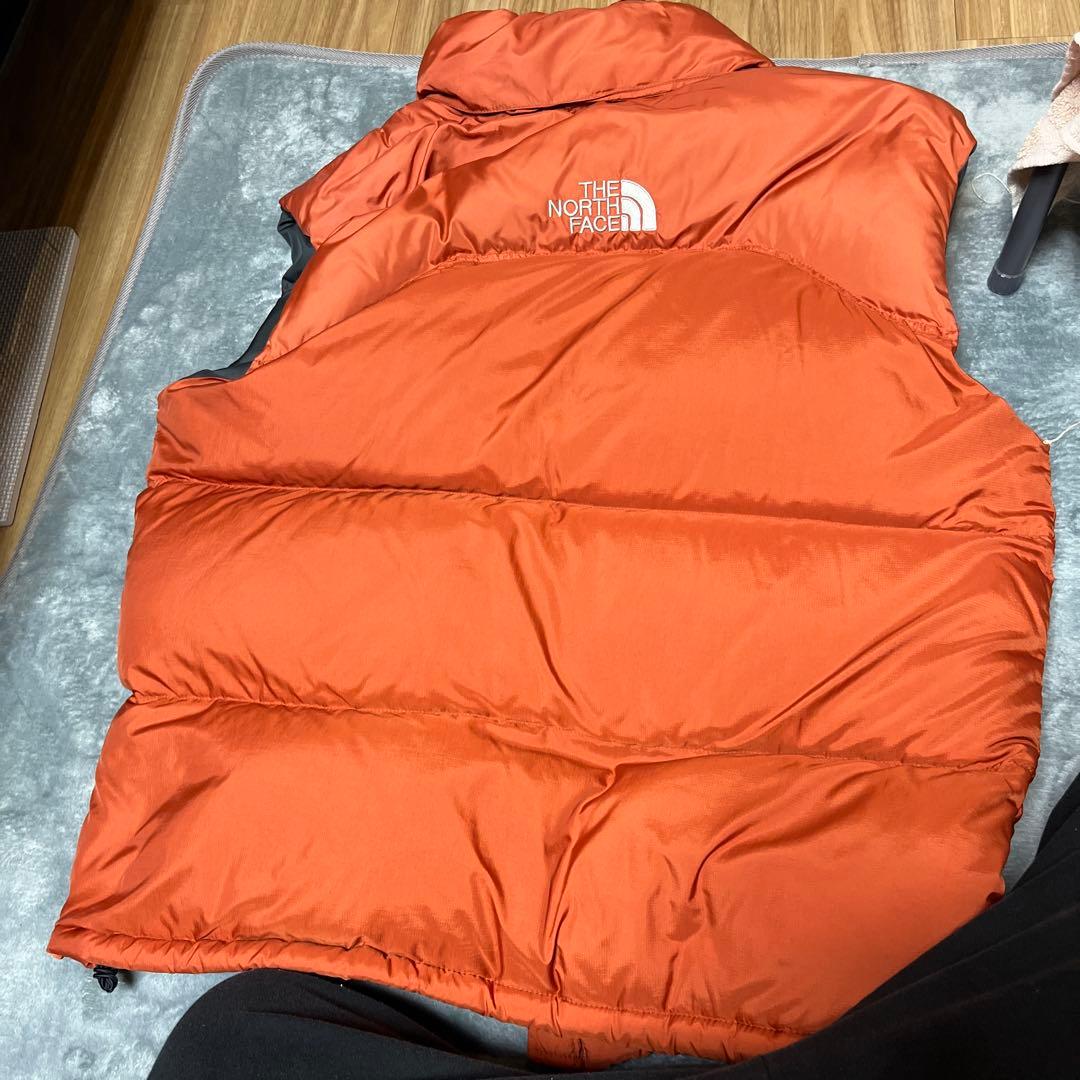 THE NORTH FACE ダウンベスト ヌプシ 700フィル Lオレンジ