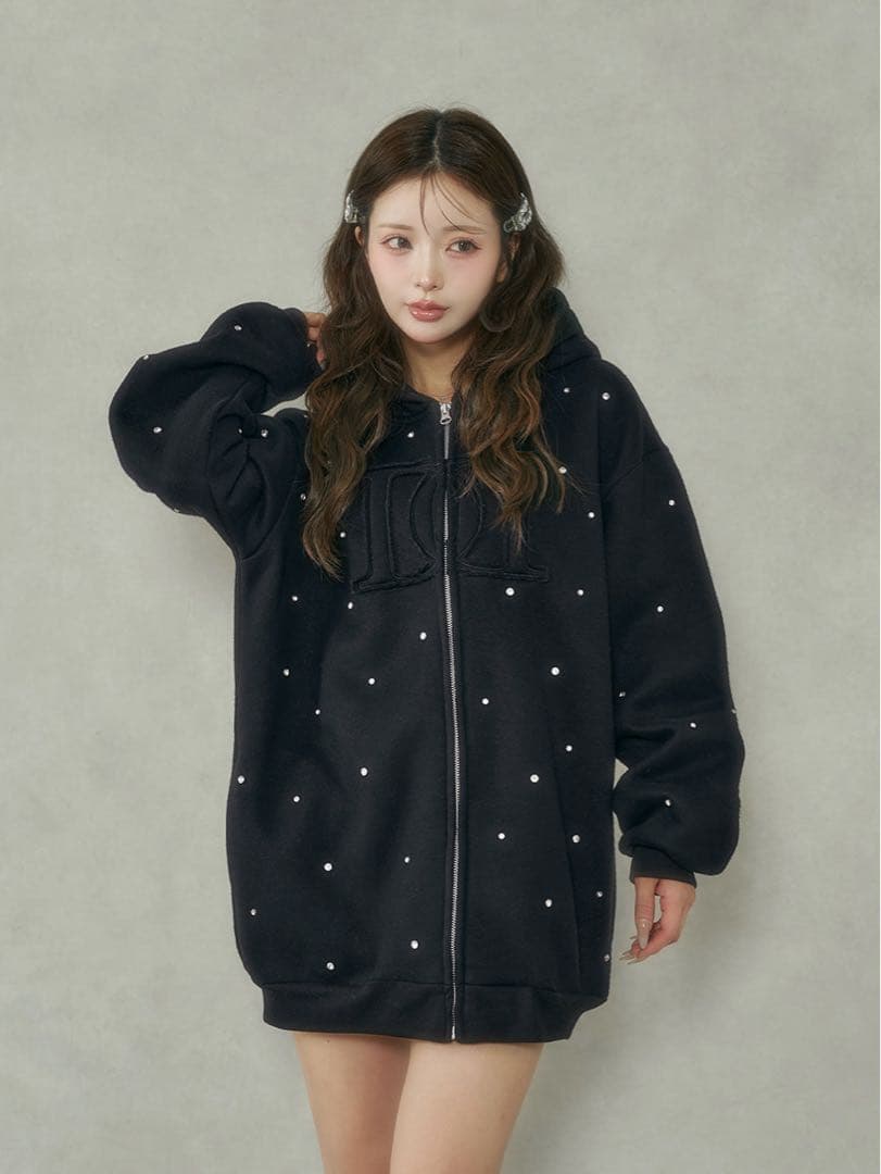 darich DDロゴビジュージップパーカー ブラック