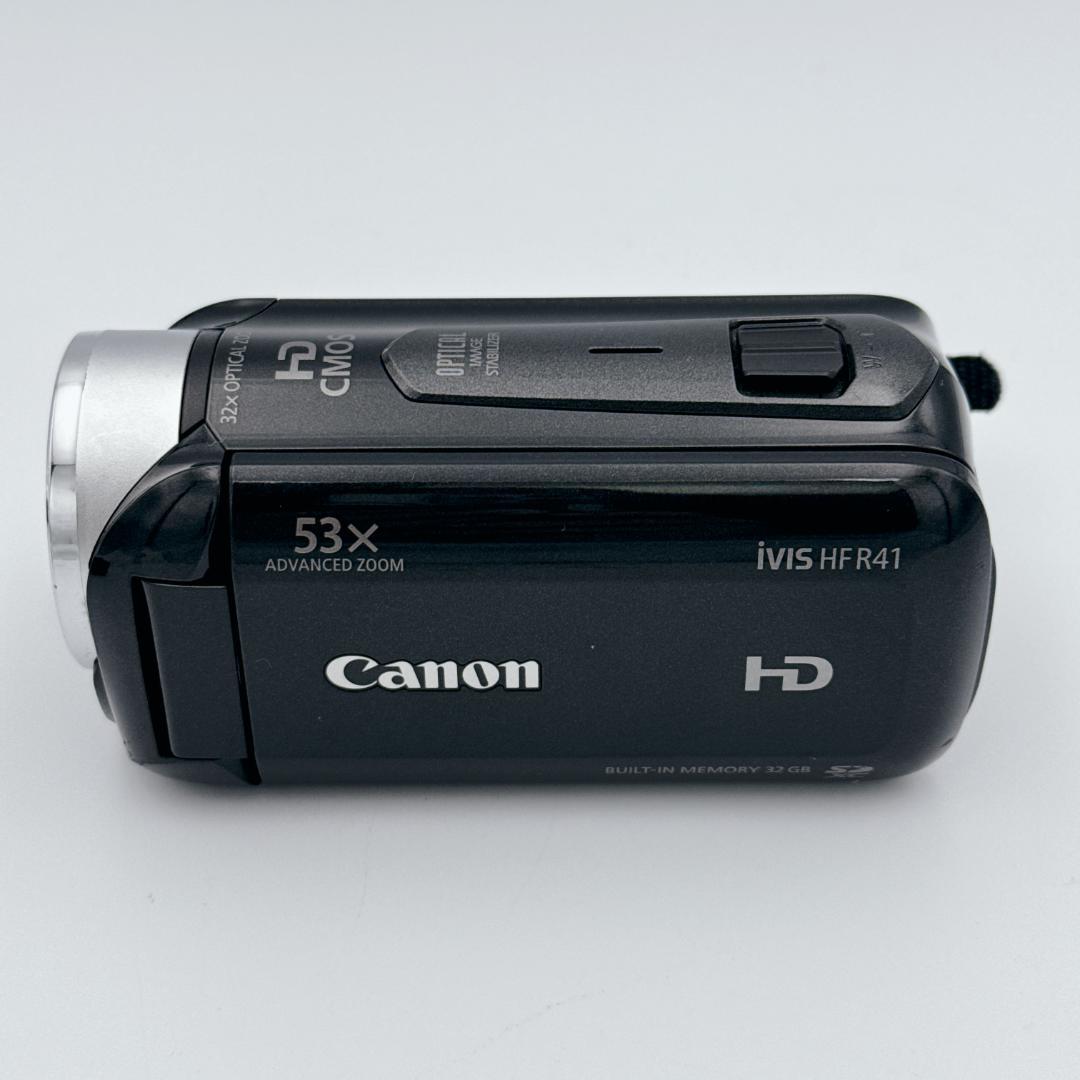 【美品】Canon ビデオカメラ iVIS HF R41 ブラック 動作品