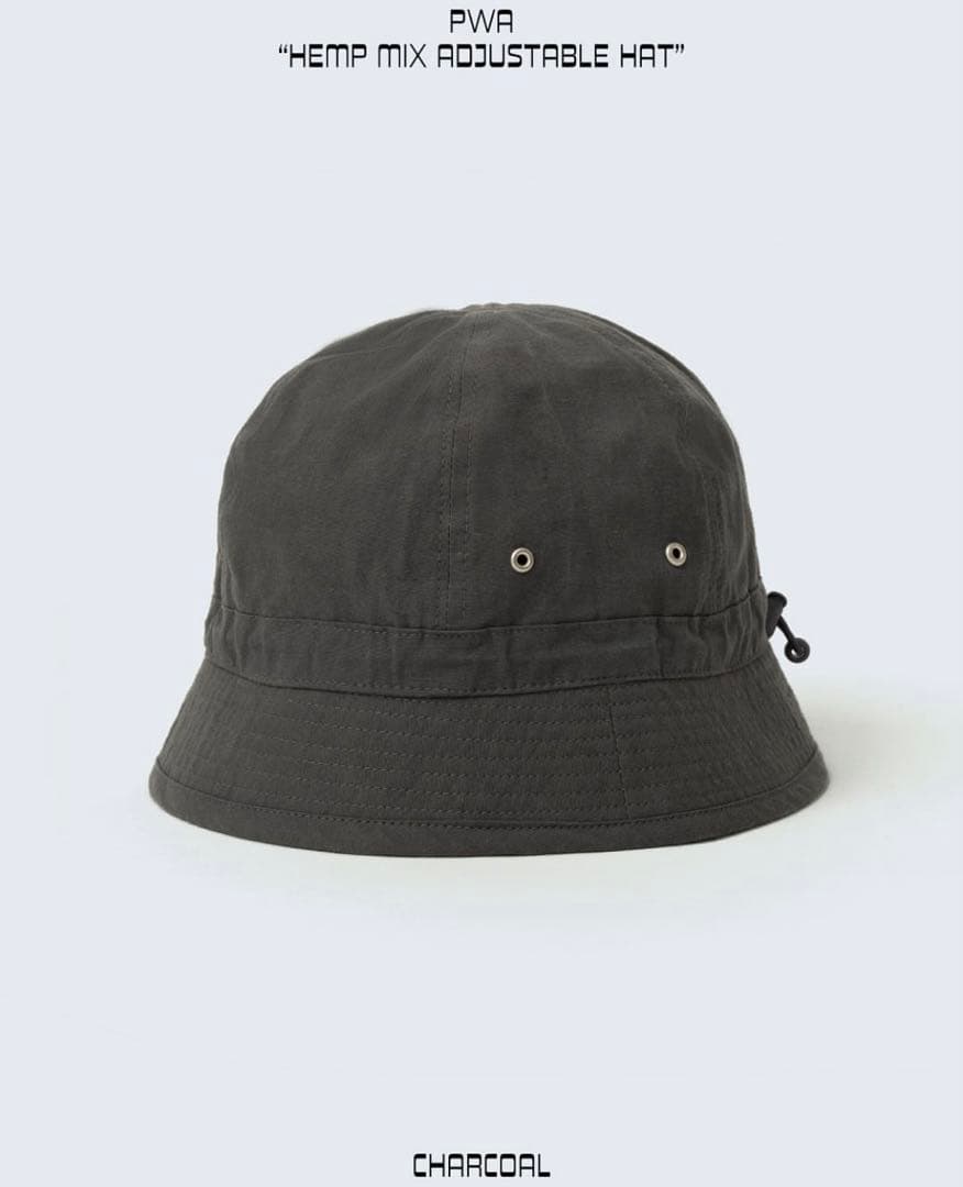 PWA HEMP MIX ADJUSTABLE HAT チャコール