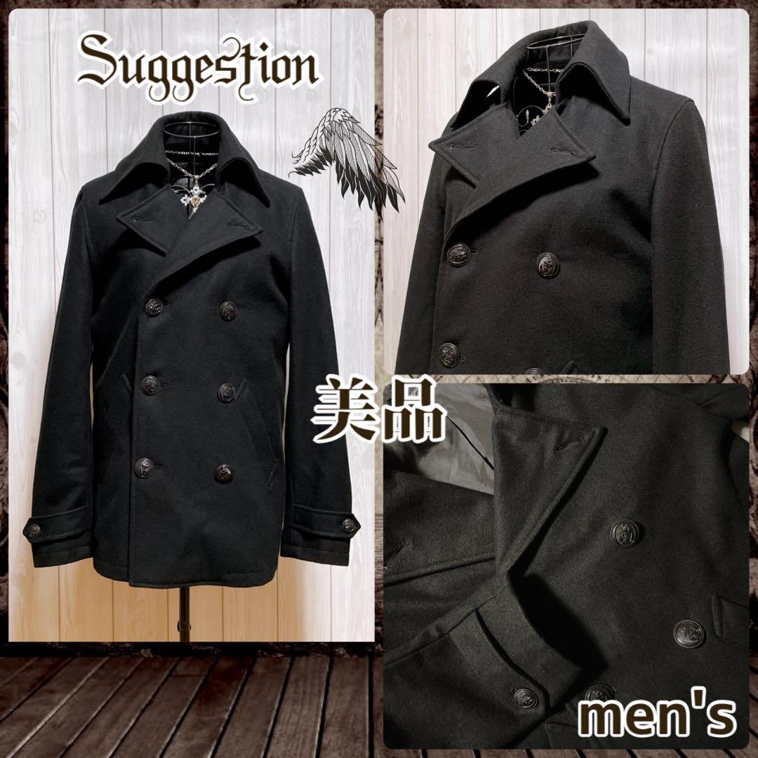 ピーコート ウール ジャケット 黒 平成ギャル y2k お兄系 グランジ パンク