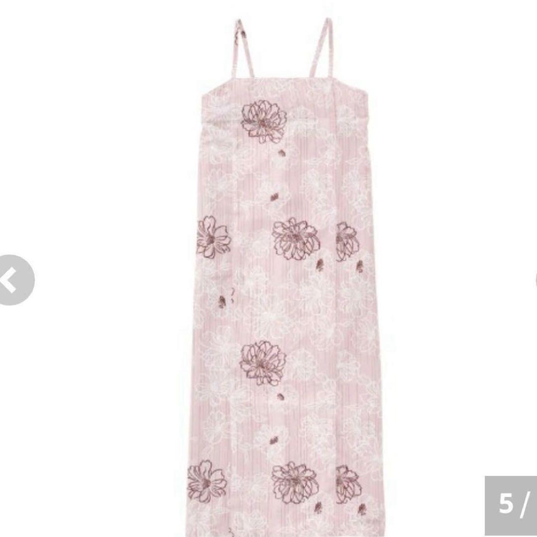 しまむら Hina 浴衣 ラインフラワー　ワンピース 　大きいサイズ4L〜6L