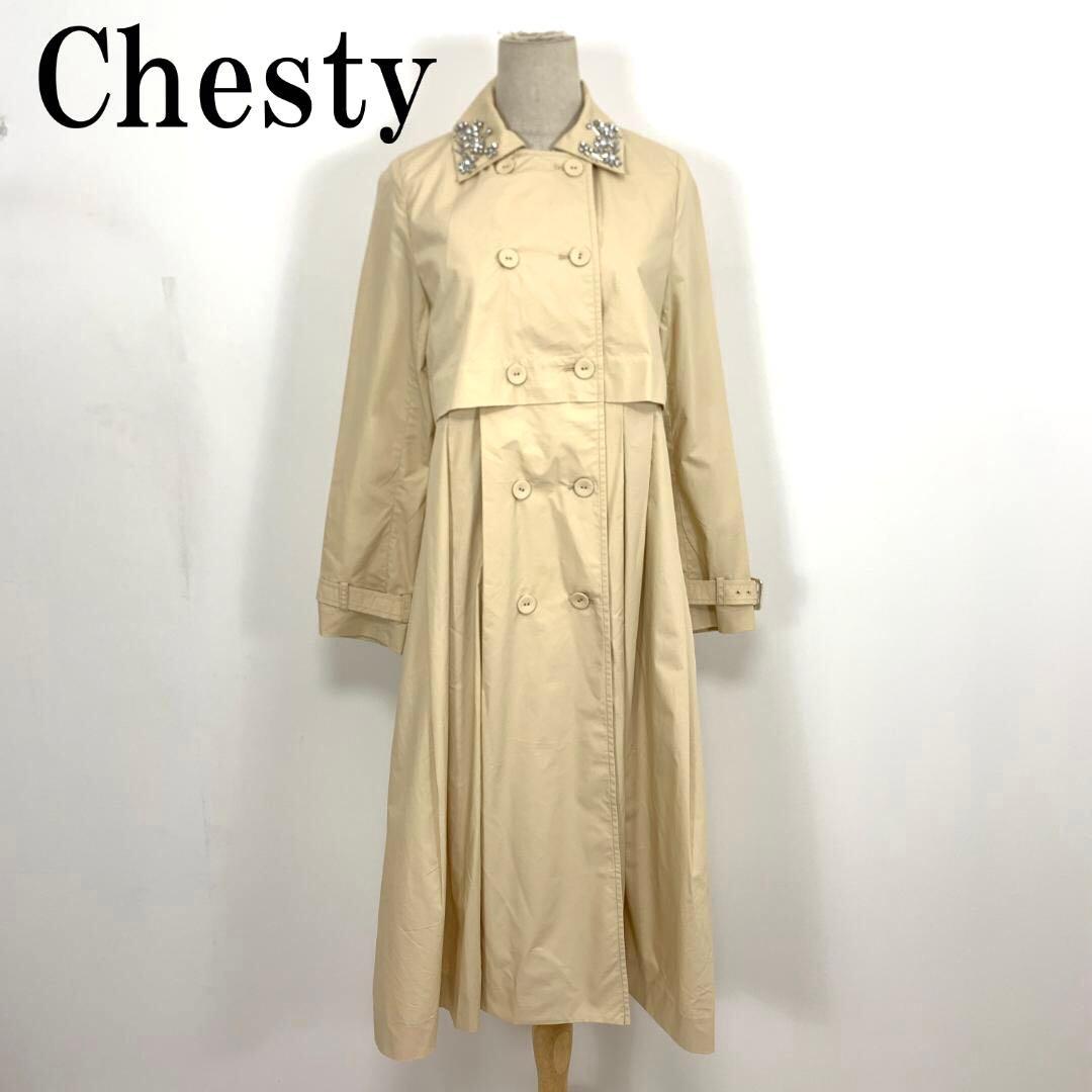 LA9067新品タグ付 チェスティトレンチコート ベージュコットン100％ 0
