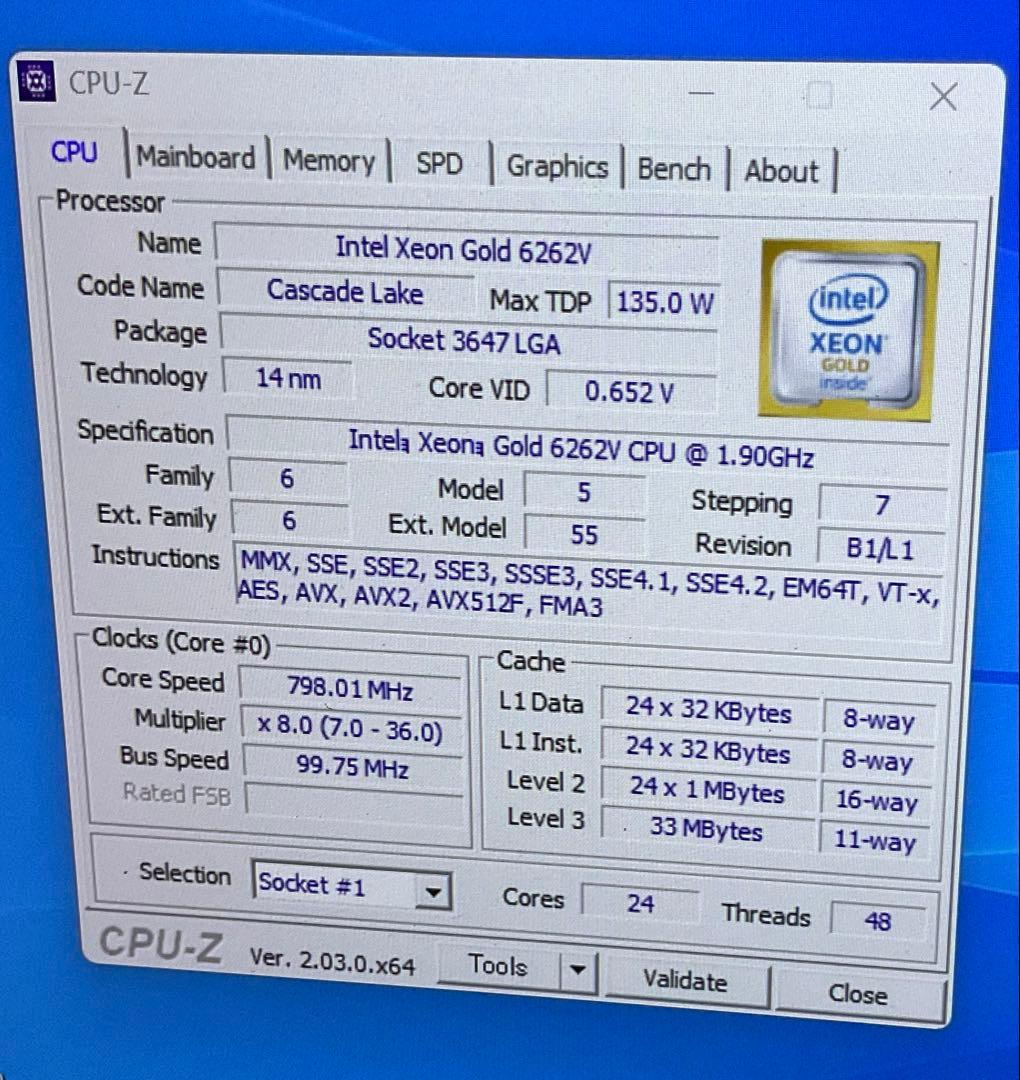 ワークステーション Dell T7820 Xeon 6262V x2 64GB