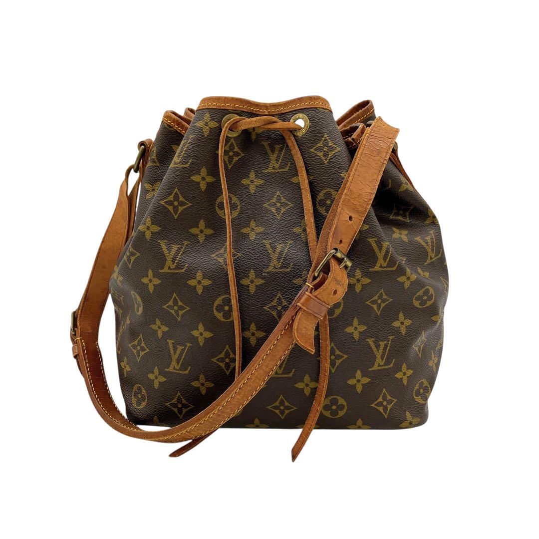 【LOUIS VUITTON】プチノエ　モノグラム　セミショルダーバッグ　巾着型