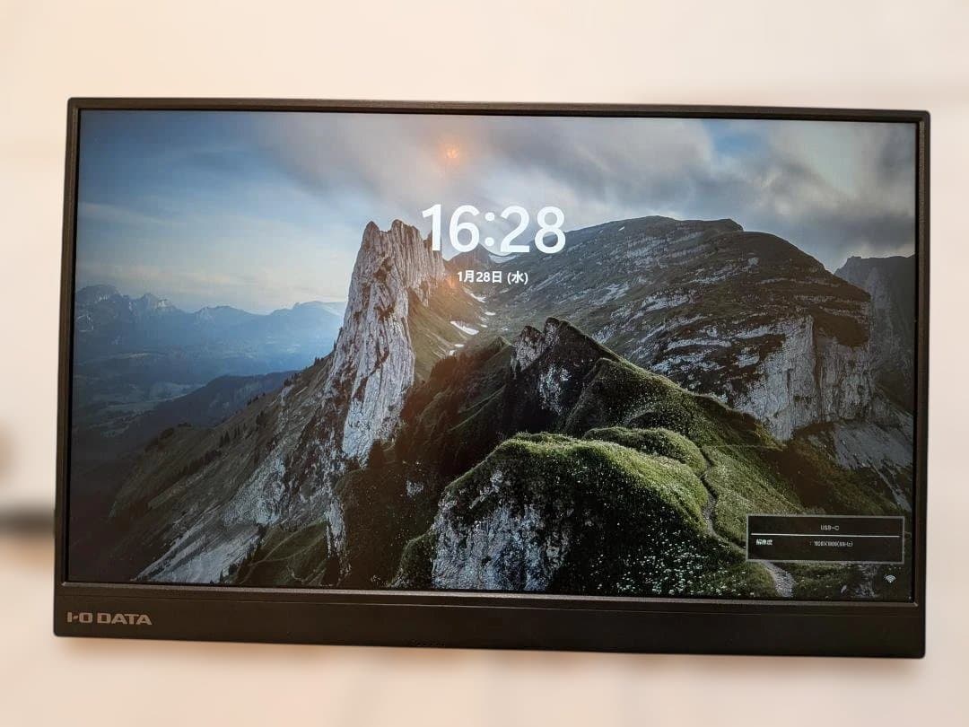 モバイルモニター 15.6インチ EX-LDC161DBM フルHD USB-C