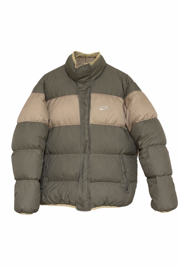 (1月末まで出品 )NIKE リバーシブルダウンジャケット カーキ/ベージュ L