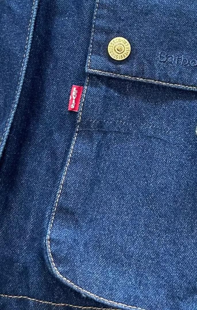 Barbour ネイビー デニムジャケットS