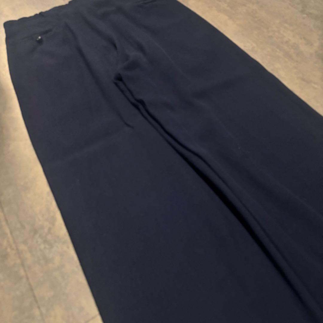 50s 60s レーヨンギャバジンスラックス ネイビー 紺 vintage