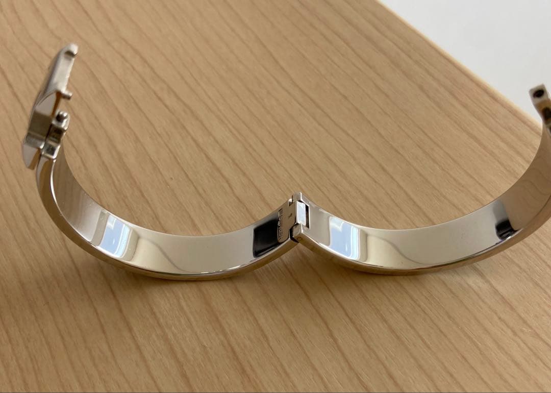 エルメス ブレスレット バングル クリックH ブラック シルバー HERMES