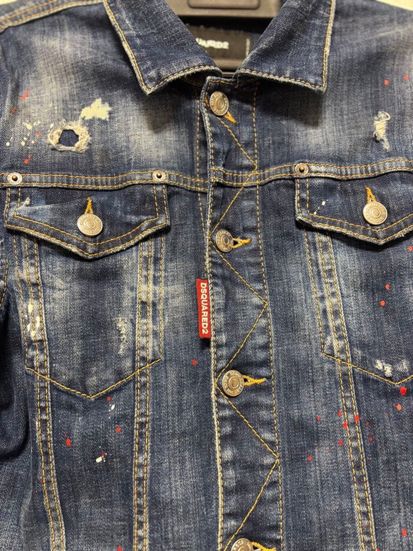 DSQUARED2 ダメージ加工デニムジャケット 46