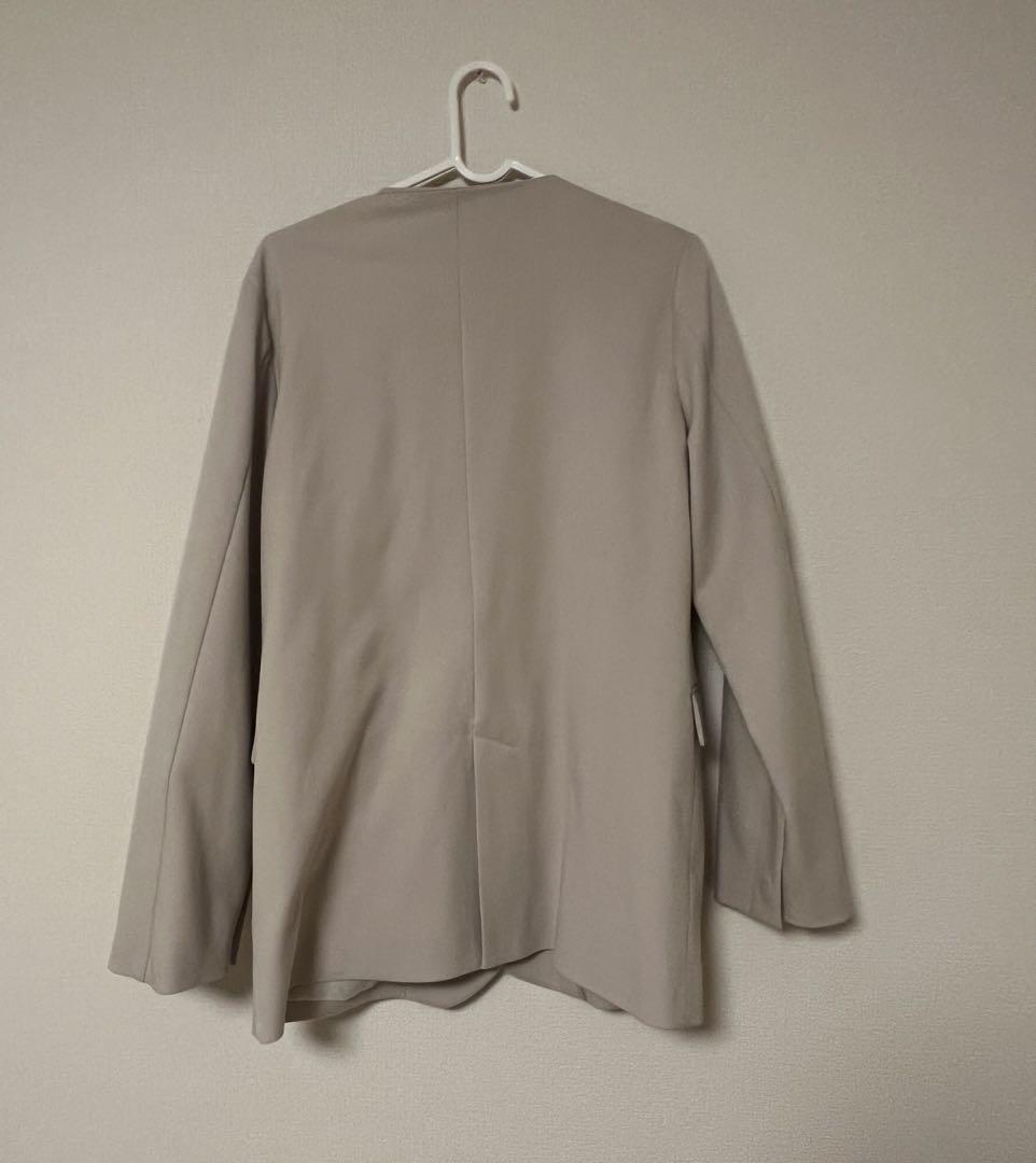 anuans レイヤードカラースリットスリーブジャケット ベージュ