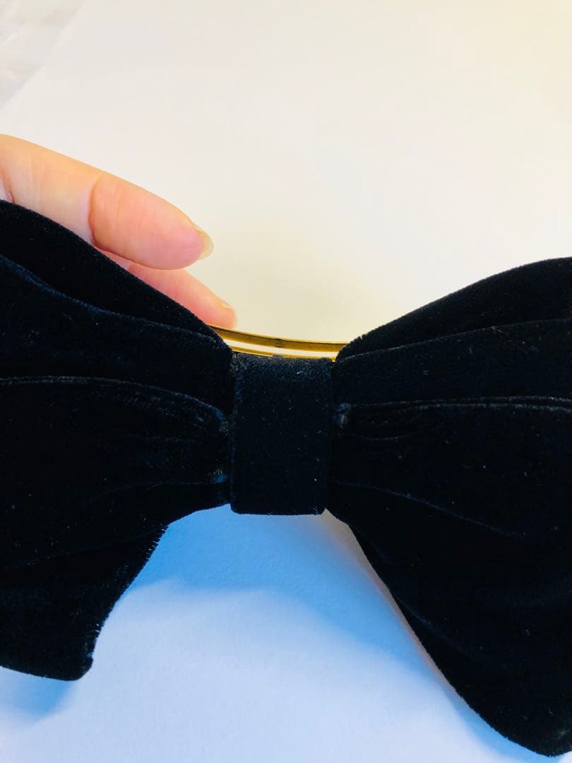 アレクサンドルドゥパリ　ベロアリボンバレッタ 濃紺カラー