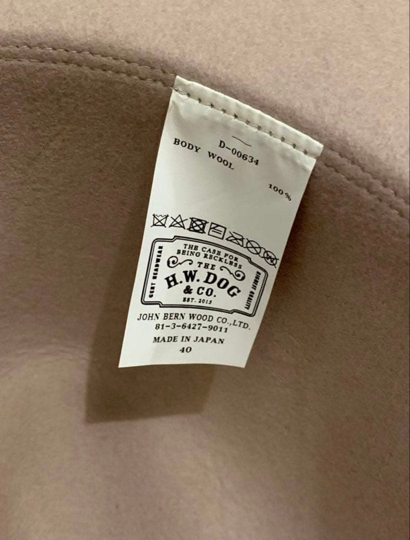 帽子 THE H.W.DOG&CO TRAVELERS HAT IVORY 40