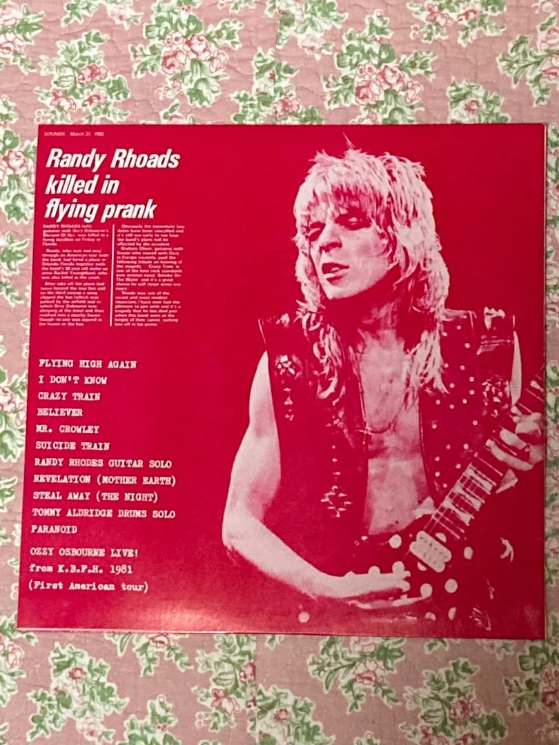 洋楽 OZZY OSBOURNE LIVE! from K.B.F.H. 1981