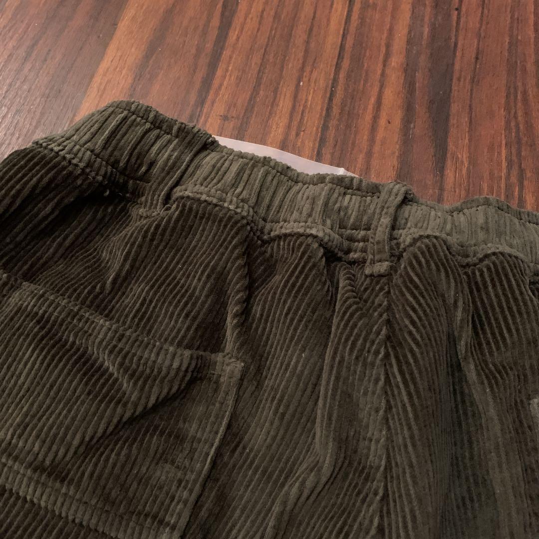 新品タグ付GX1000 コーデュロイショーツ　悪魔デビル刺繍ハーフパンツL緑