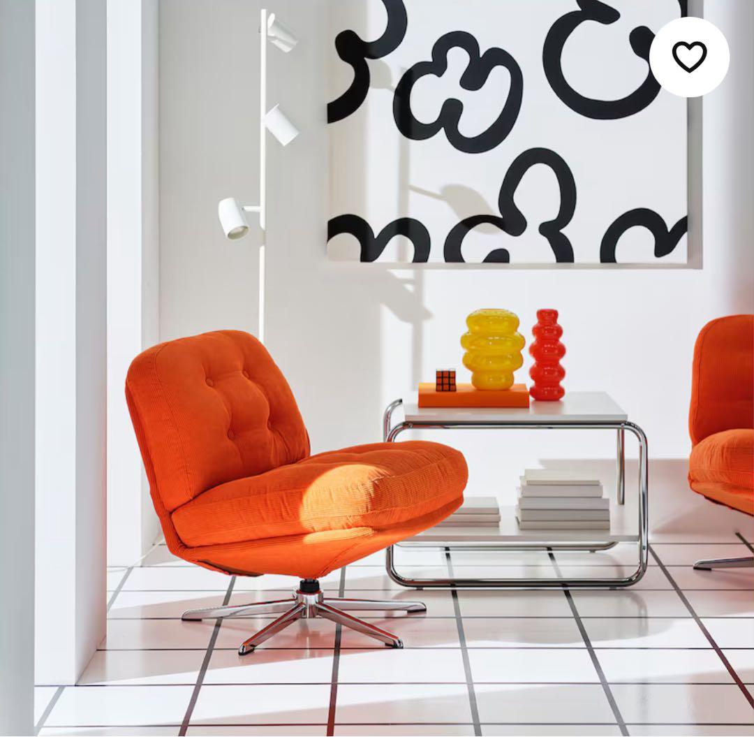 〔新品※※未開封〕回転パーソナルチェア イケア ディヴリンゲ オレンジ 椅子