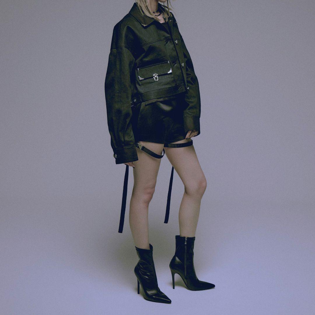 試着のみ タナカダイスケ belted bloomers satin pants