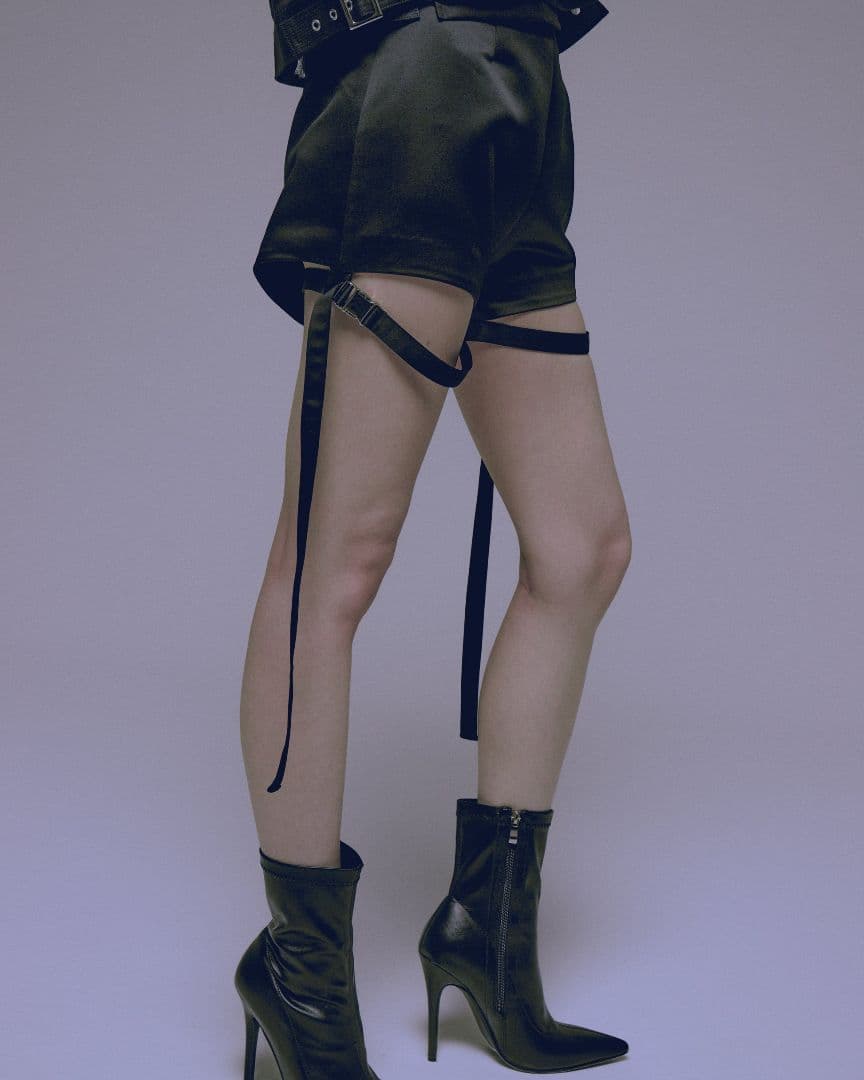 試着のみ タナカダイスケ belted bloomers satin pants