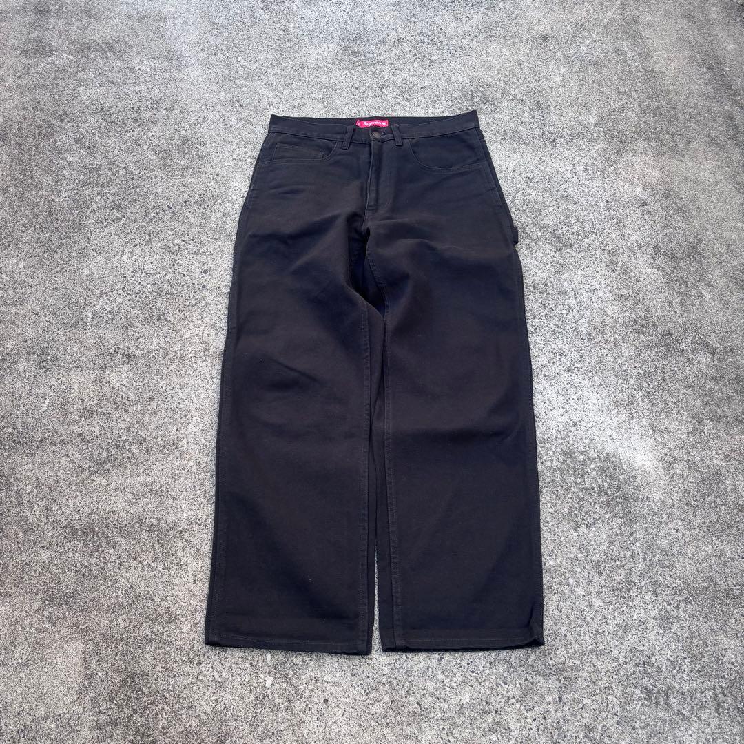 2020 Supreme バギーワイド　ブラックデニム　サイズ30